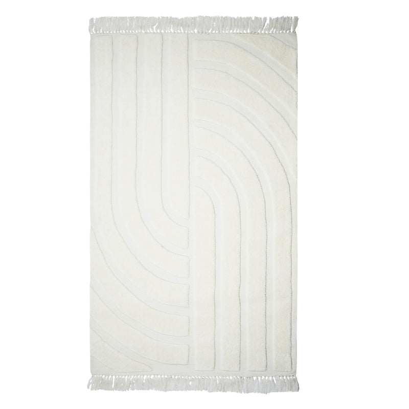Loop White 5' x 8' Area Rug