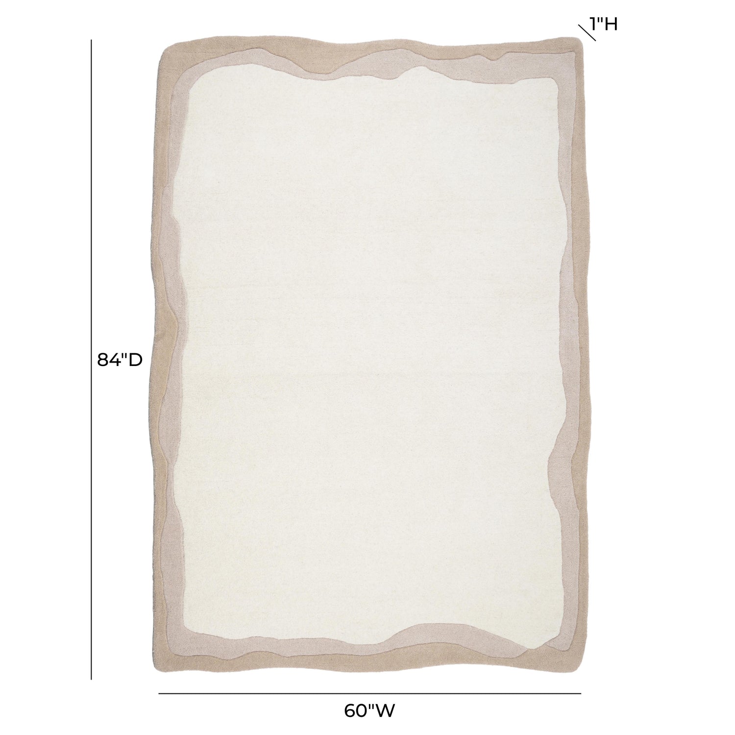 Tarba Tan 5'x7' Rectangular Floor Rug