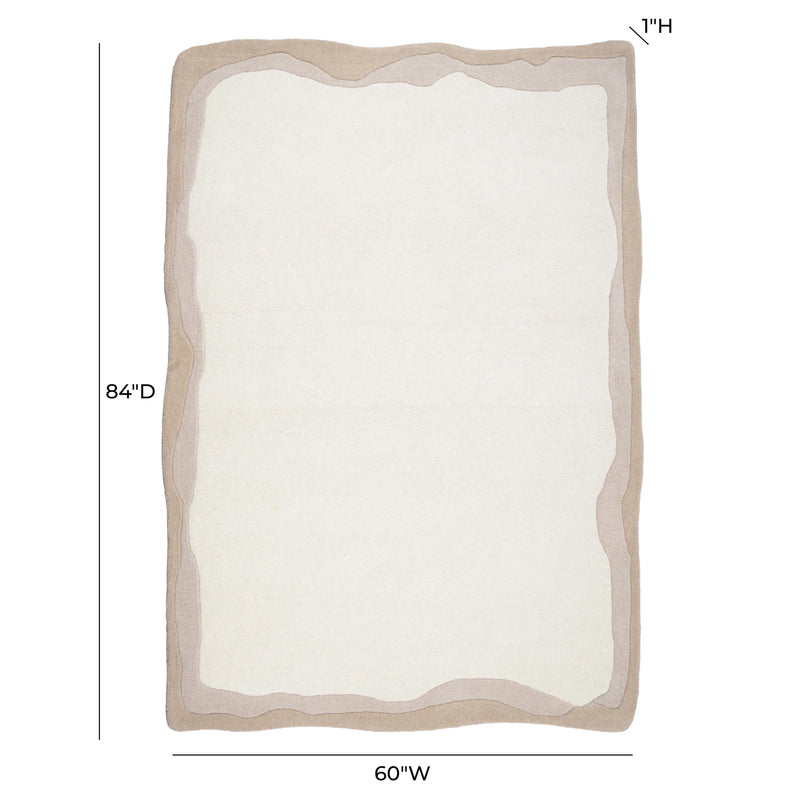 Tarba Tan 5'x7' Rectangular Floor Rug