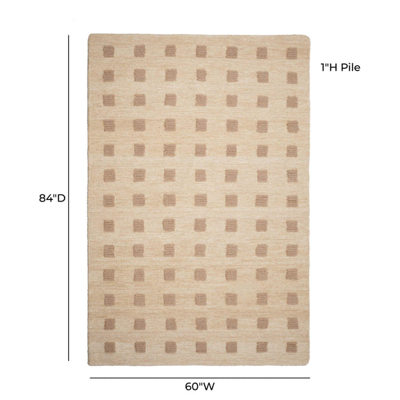 Hari Natural Hand-Tufted Rug - 5' x 7'