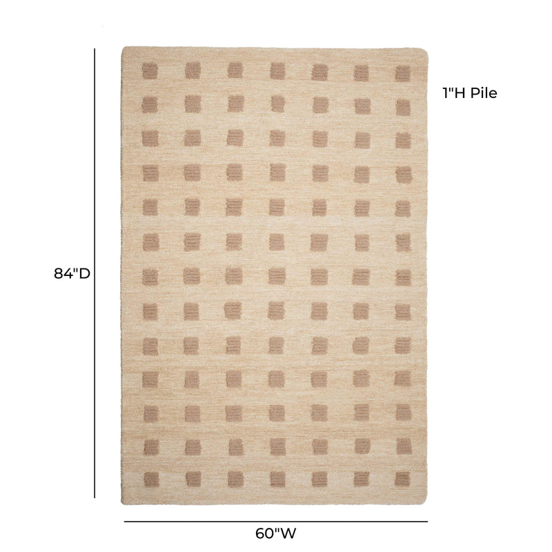 Hari Natural Hand-Tufted Rug - 5' x 7'