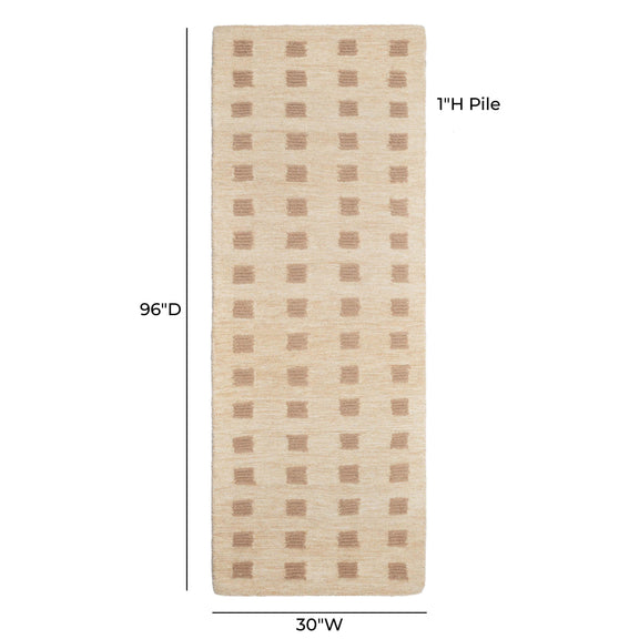 Hari Natural Hand-Tufted Rug - 2'6" x 8'