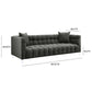 Bea Grey Velvet Sofa