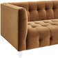 Bea Cognac Velvet Sofa