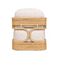Lauretta Cream Fabric and Natural Rattan Accent Chair