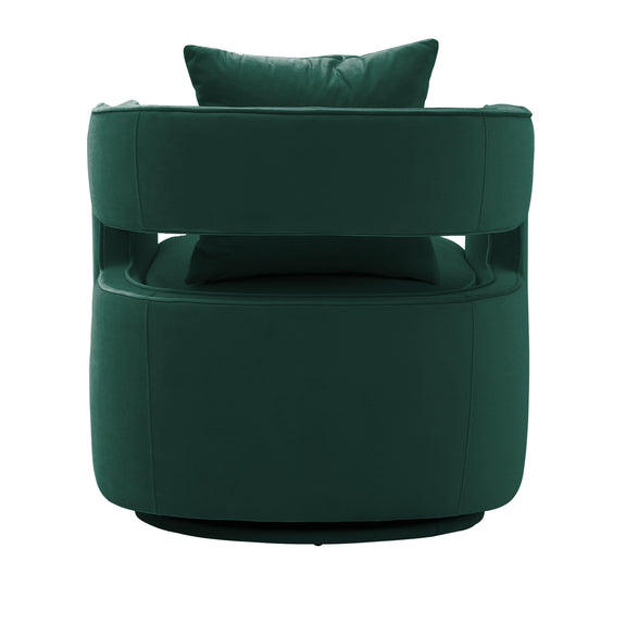 Kennedy Forest Green Velvet Swivel Chair