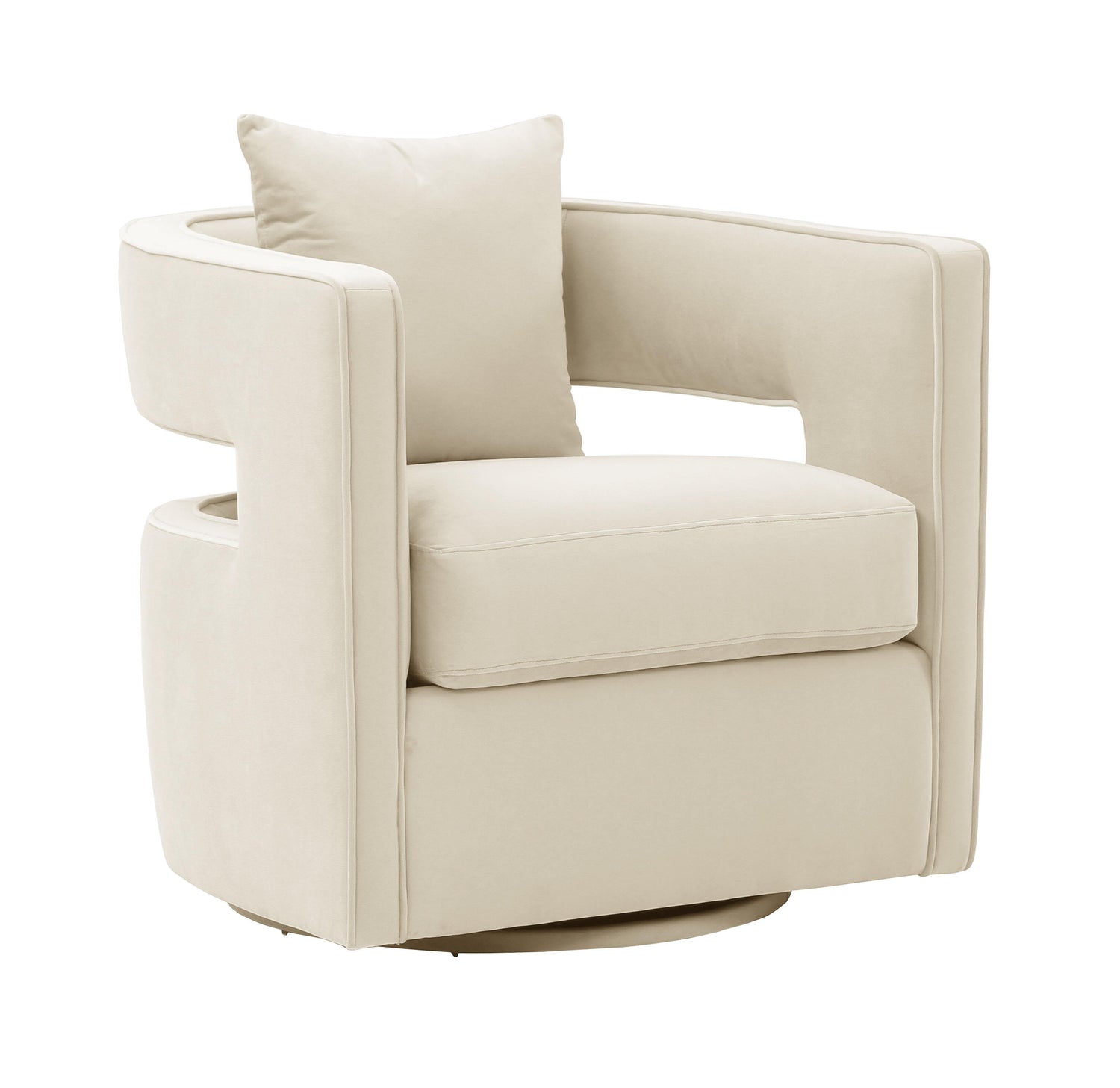 Kennedy Cream Velvet Swivel Chair
