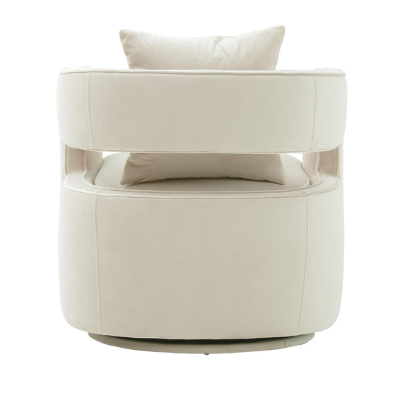 Kennedy Cream Velvet Swivel Chair