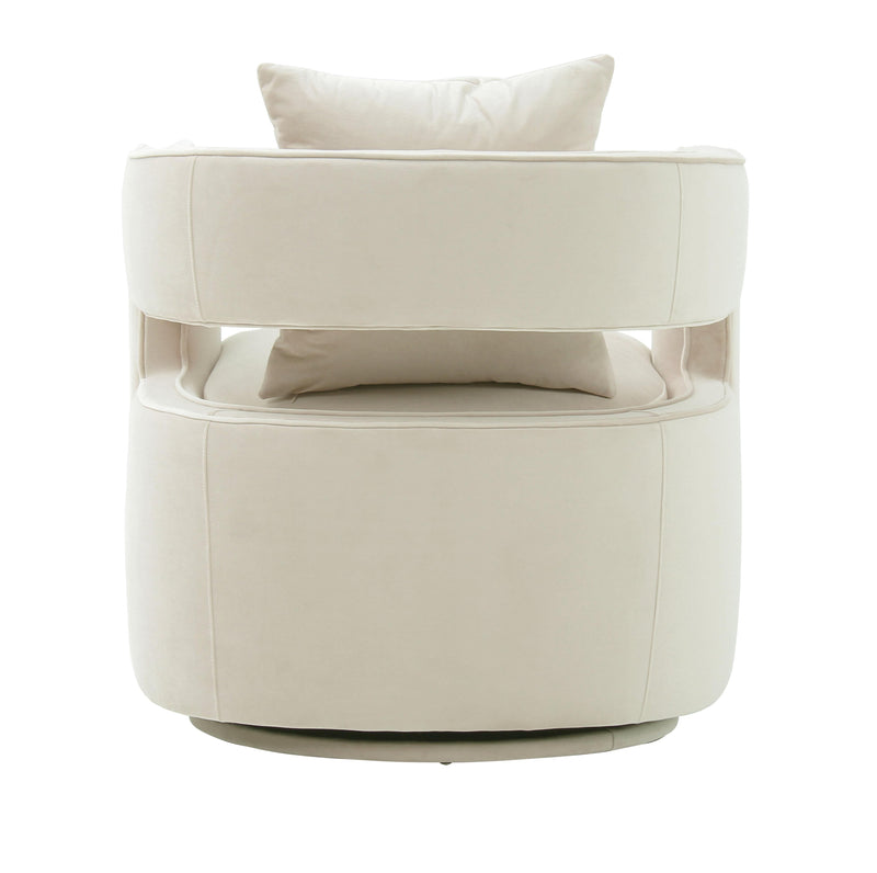 Kennedy Cream Velvet Swivel Chair