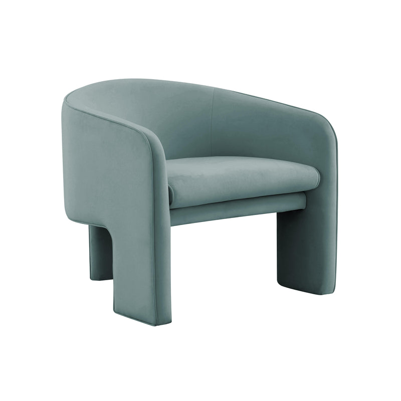 Marla Performance Velvet Accent Chair - Sea Blue