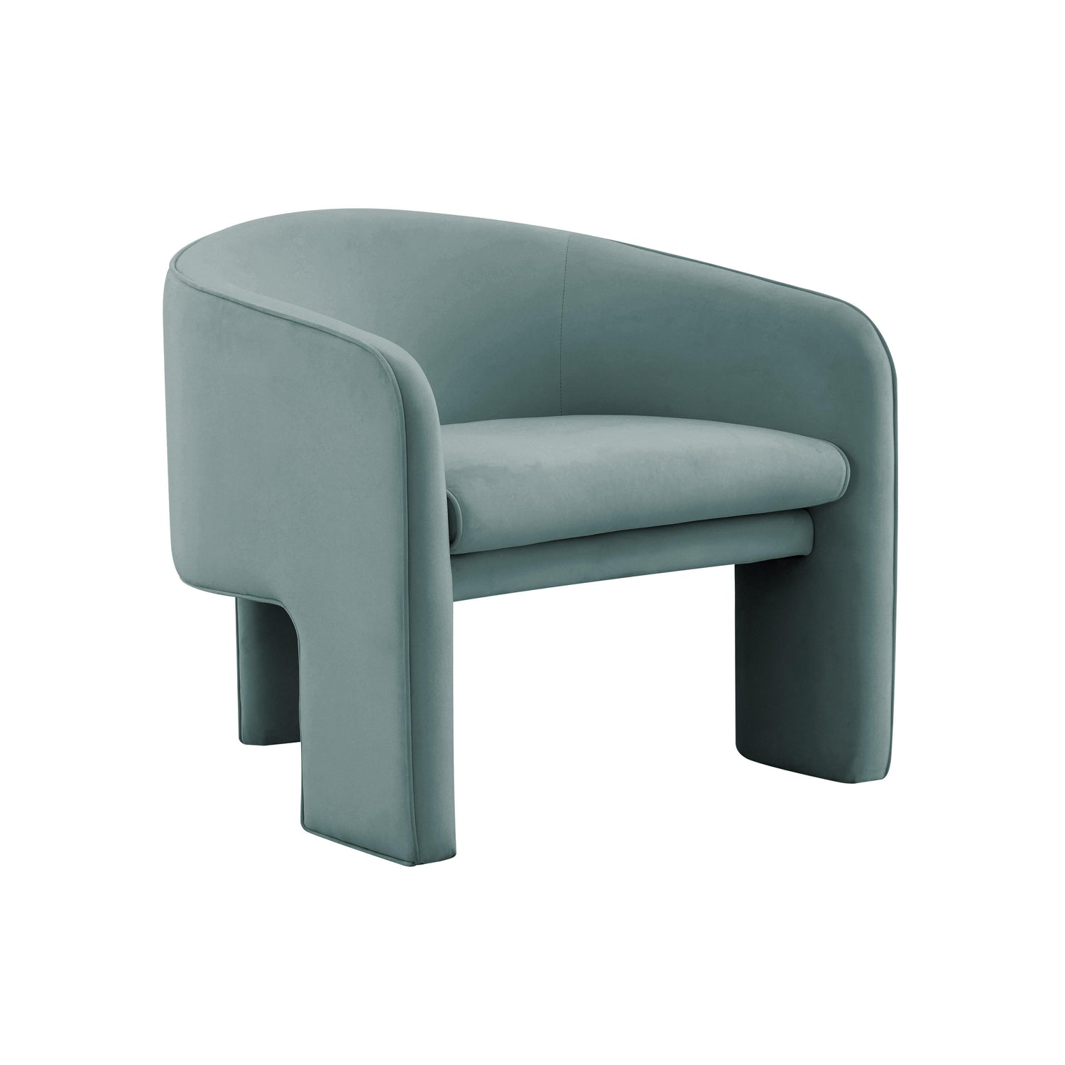 Marla Performance Velvet Accent Chair - Sea Blue