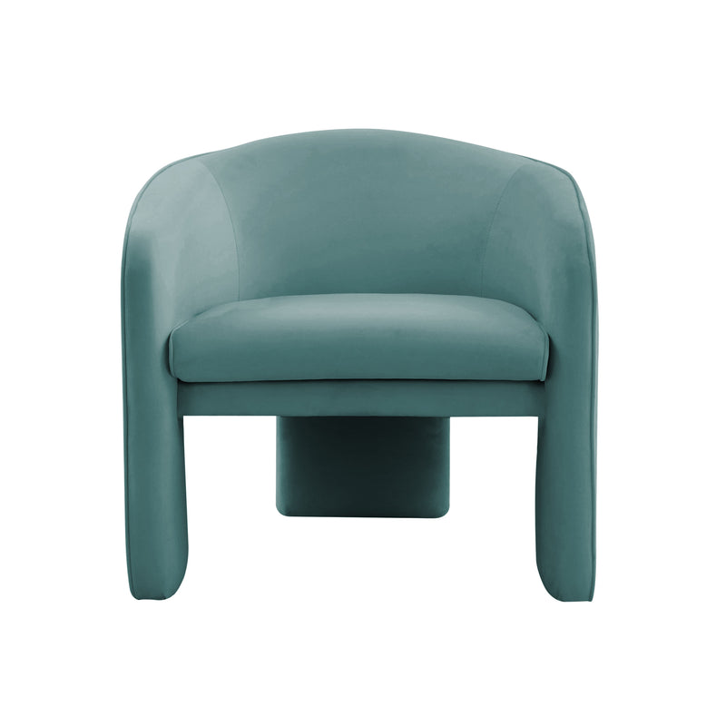 Marla Performance Velvet Accent Chair - Sea Blue