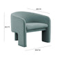 Marla Performance Velvet Accent Chair - Sea Blue