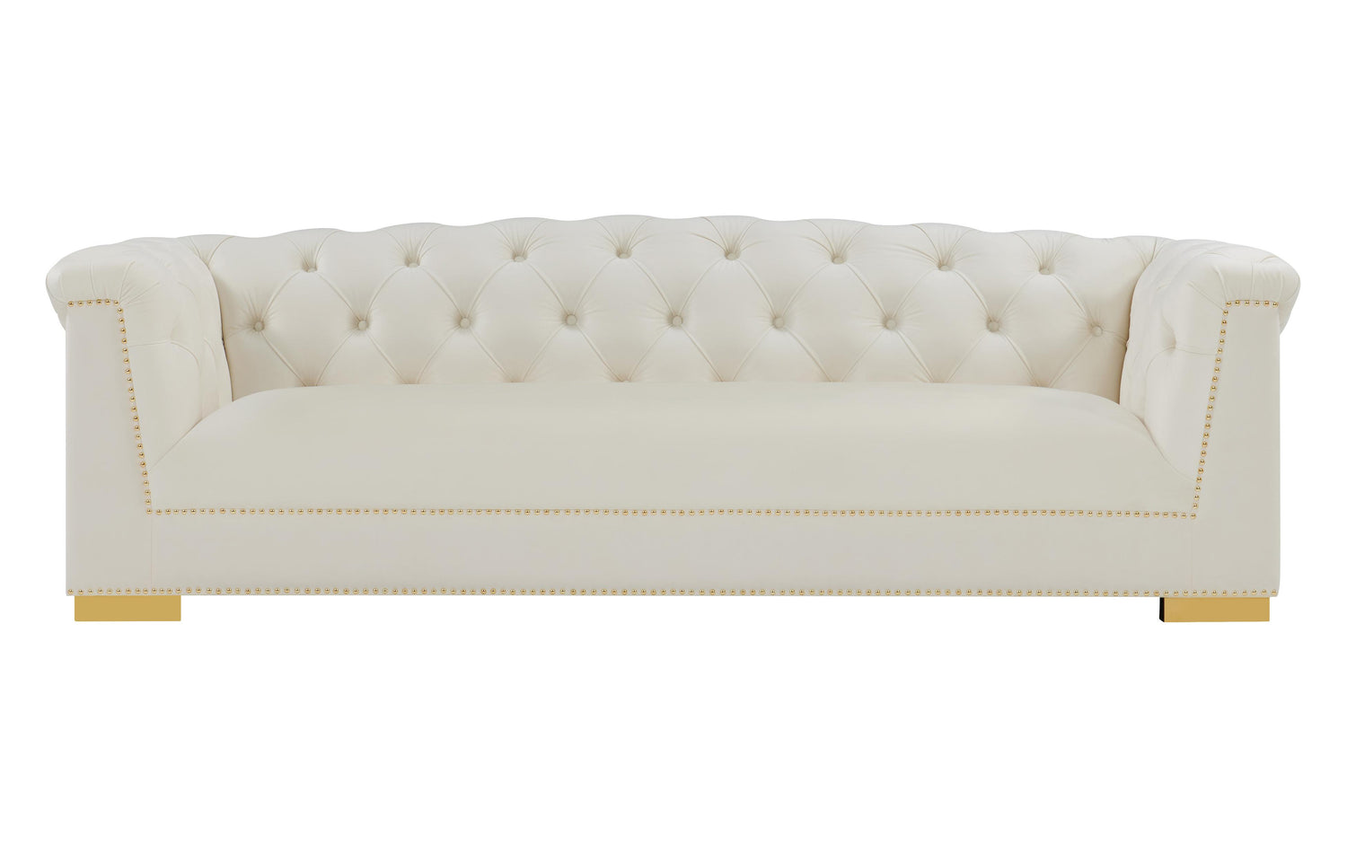 Farah Cream Velvet Sofa