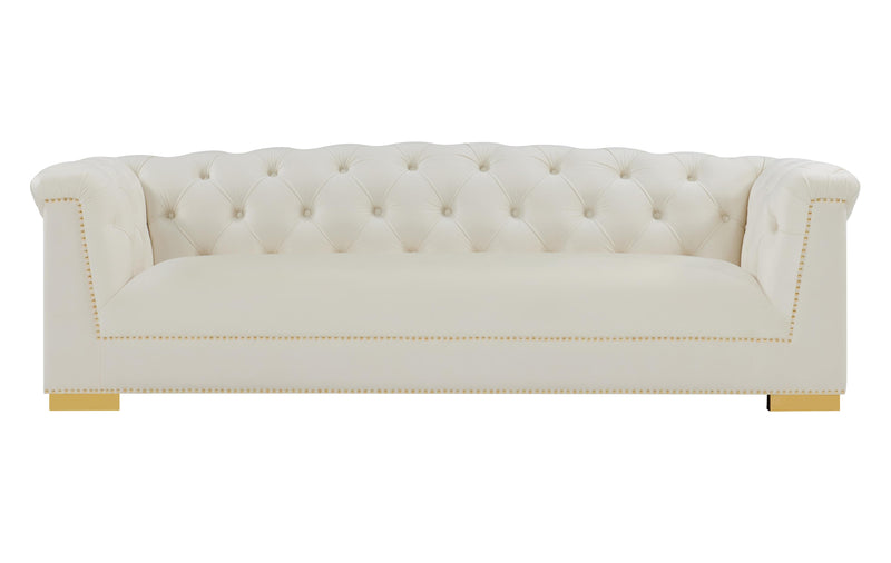 Farah Cream Velvet Sofa