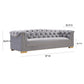 Farah Grey Velvet Sofa