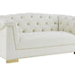 Farah Cream Velvet Loveseat