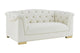 Farah Cream Velvet Loveseat