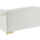 Farah Cream Velvet Loveseat