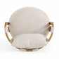 Paolo Cream Textured Weave Swivel Chair