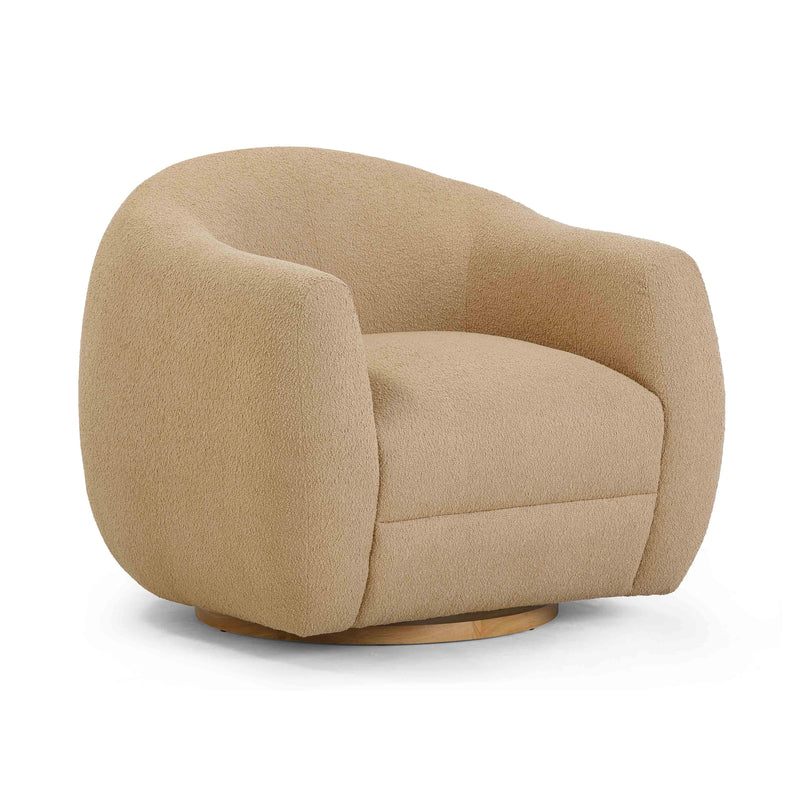 Judy Honey Boucle Swivel Chair