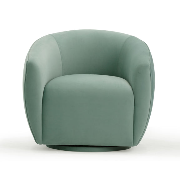 Jordan Sea Blue Velvet Swivel Chair