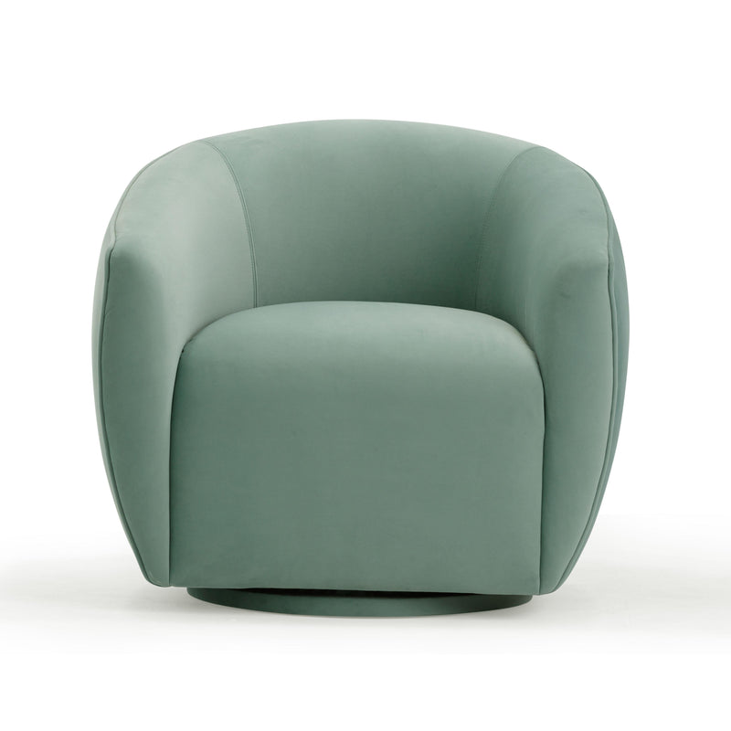 Jordan Sea Blue Velvet Swivel Chair