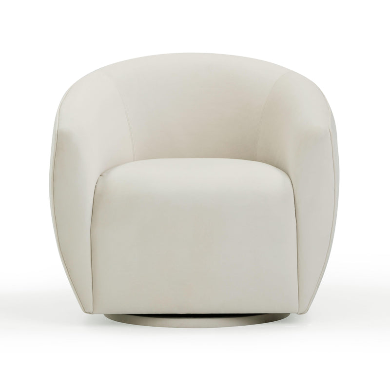 Jordan Cream Velvet Swivel Chair