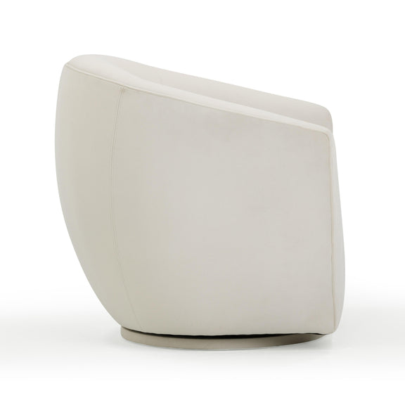Jordan Cream Velvet Swivel Chair