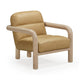 Bekah Tan Genuine Leather Accent Chair