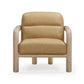 Bekah Tan Genuine Leather Accent Chair