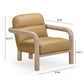 Bekah Tan Genuine Leather Accent Chair