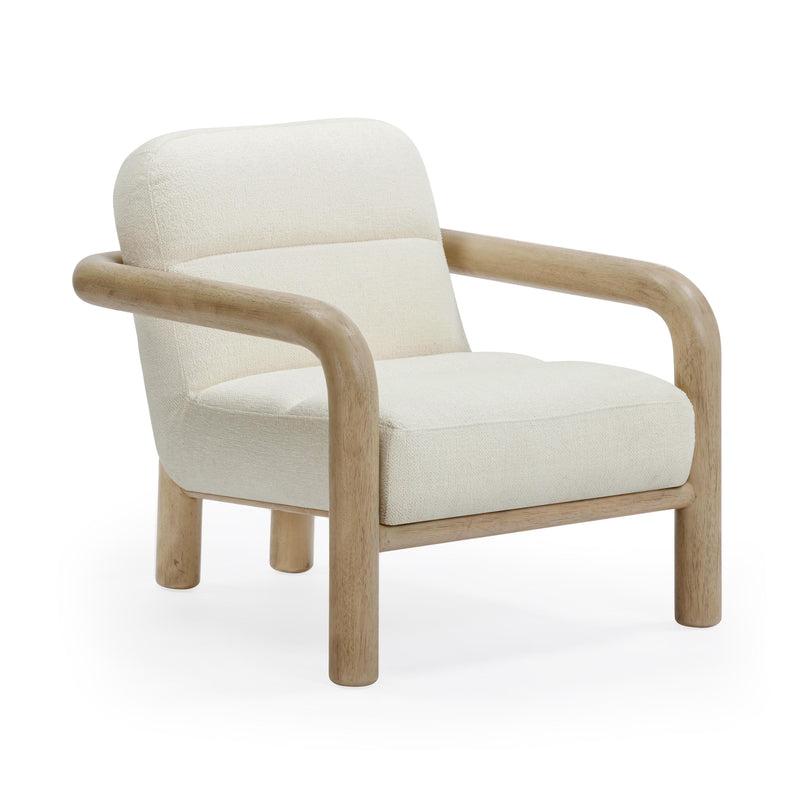 Bekah Cream Textured Weave Accent Chair