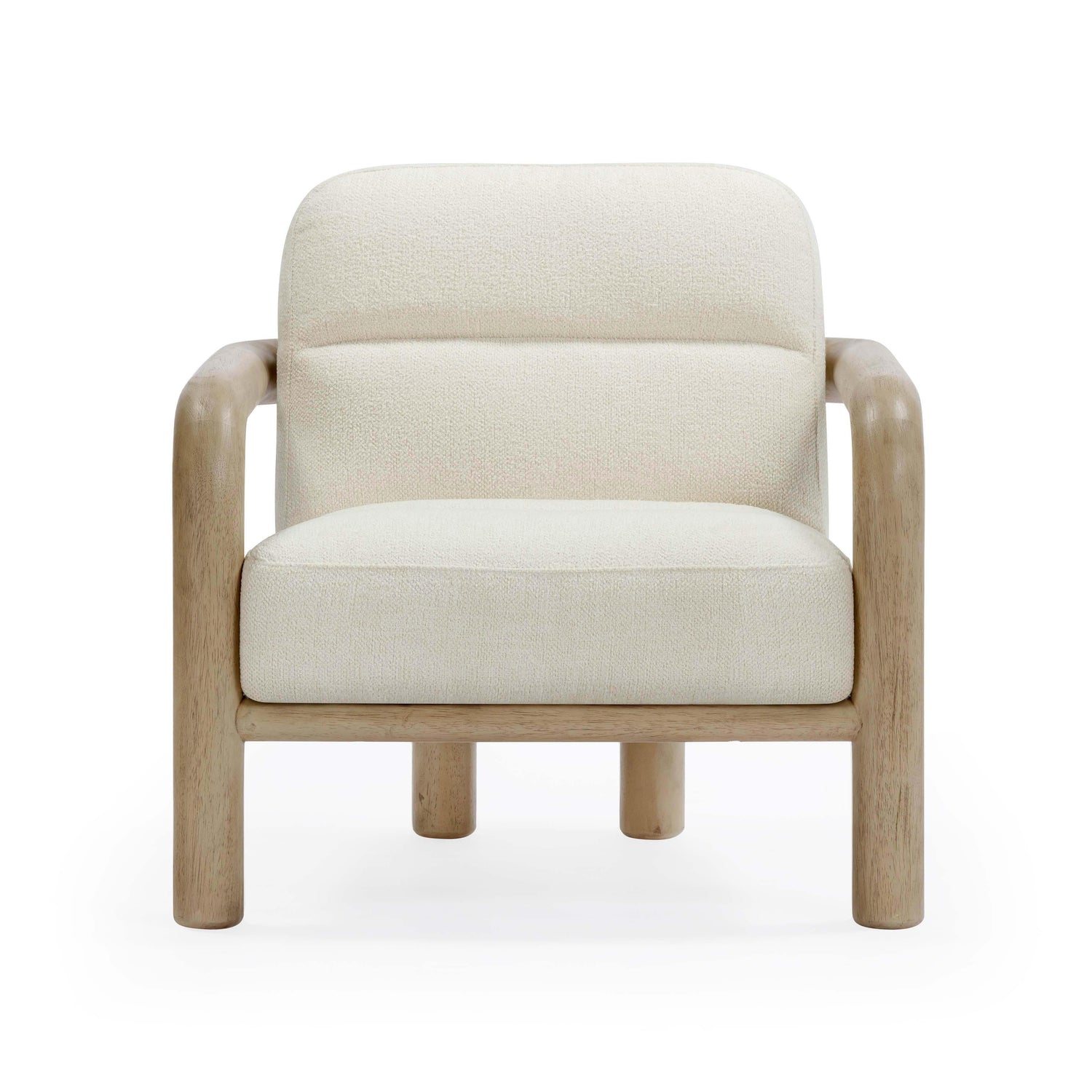 Bekah Cream Textured Weave Accent Chair