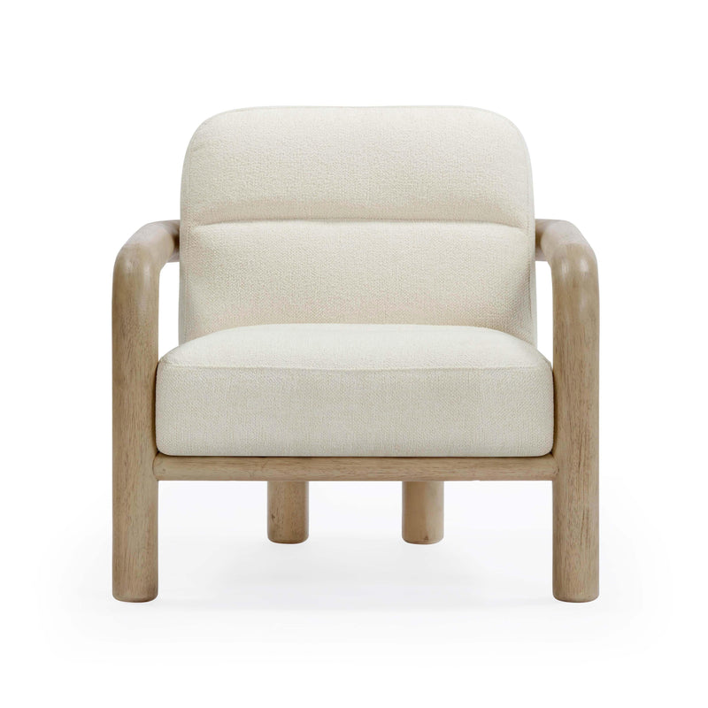 Bekah Cream Textured Weave Accent Chair