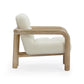 Bekah Cream Textured Weave Accent Chair