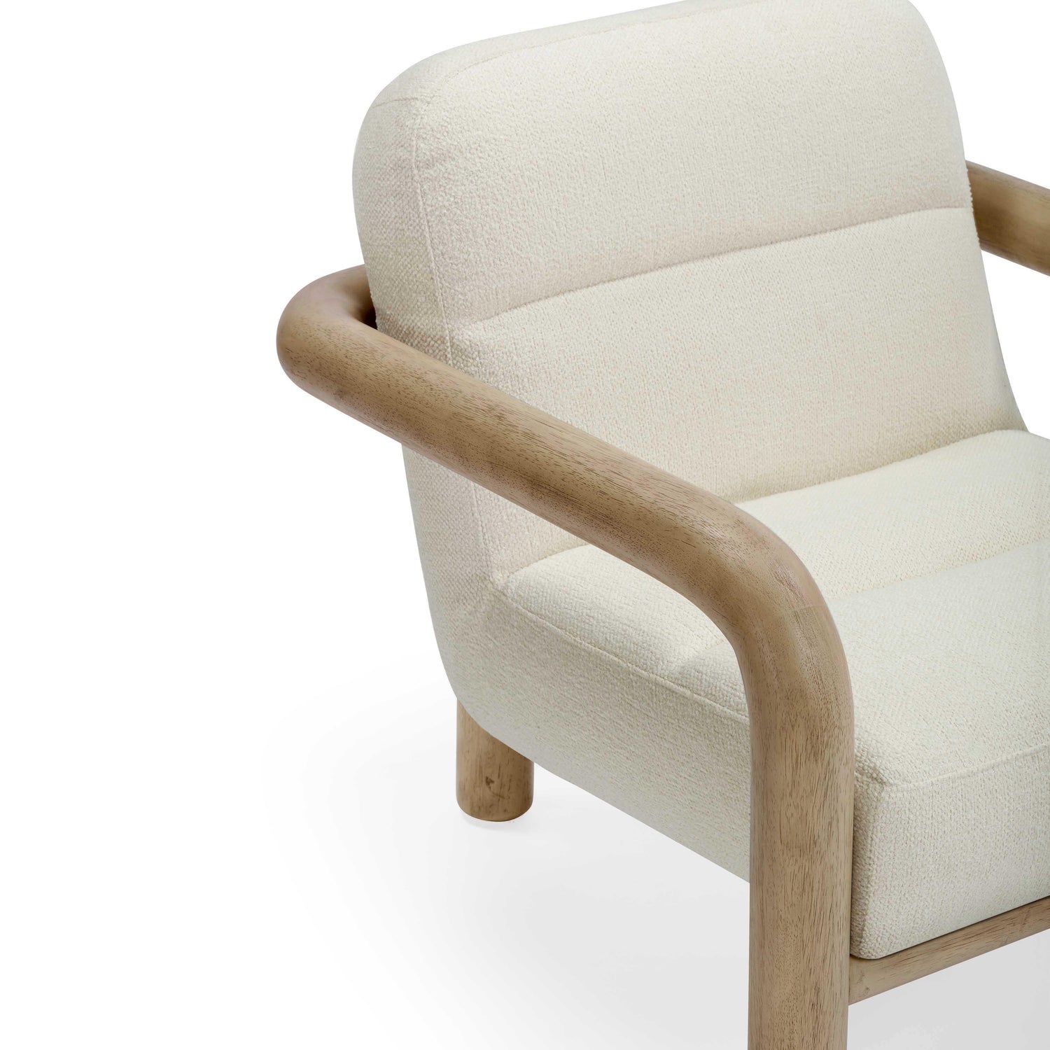 Bekah Cream Textured Weave Accent Chair