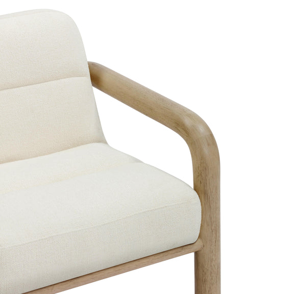 Bekah Cream Textured Weave Accent Chair