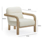 Bekah Cream Textured Weave Accent Chair