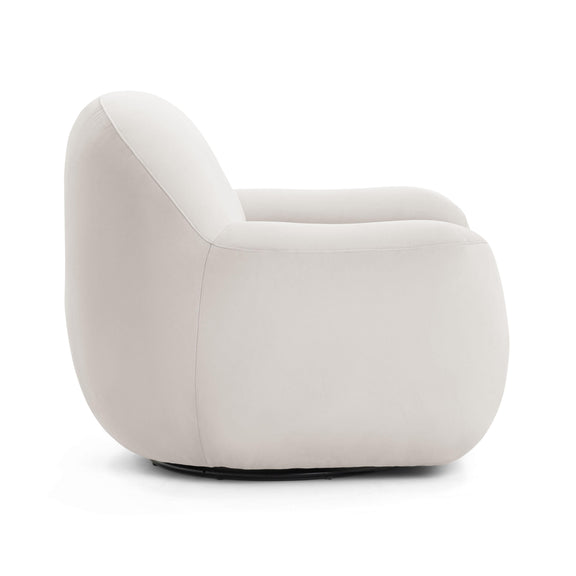 Tiago Cream Velvet Swivel Chair
