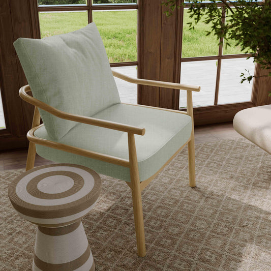 Dixie Mint Green Chenille Velvet Accent Chair