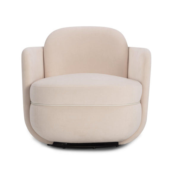 Wolfie Light Blush Velvet Swivel Chair
