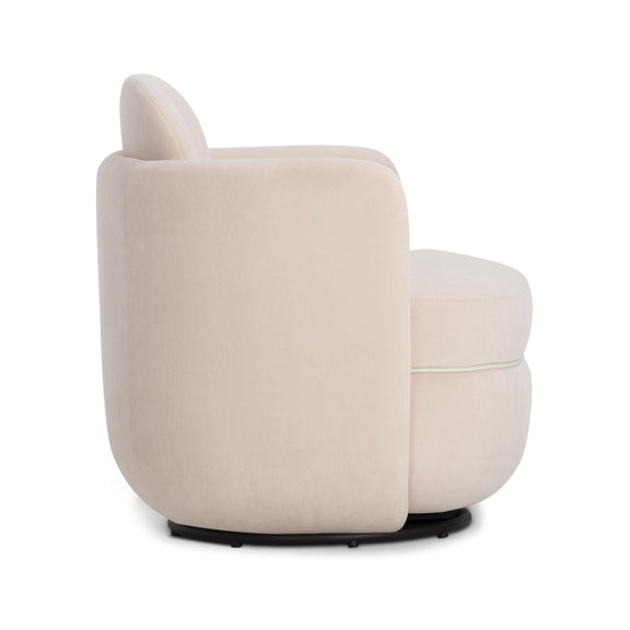 Wolfie Light Blush Velvet Swivel Chair