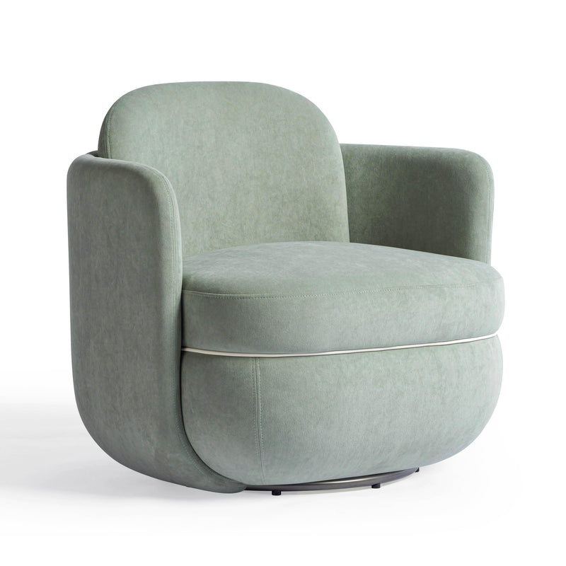Wolfie Mint Green Velvet Swivel Chair