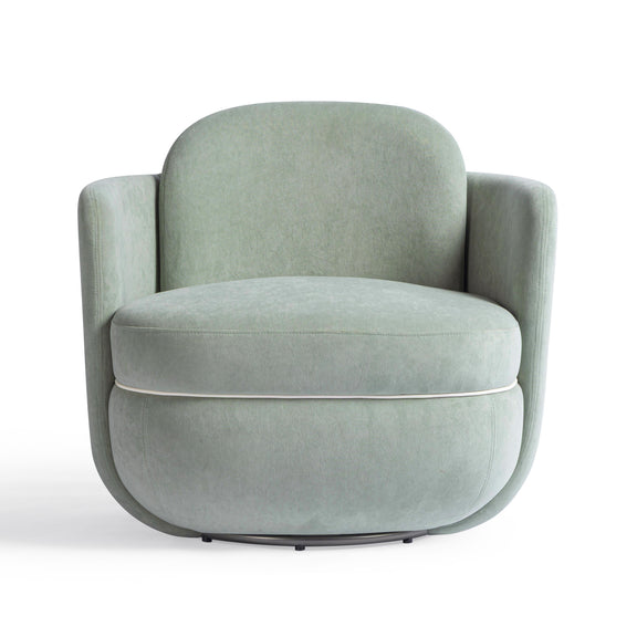 Wolfie Mint Green Velvet Swivel Chair