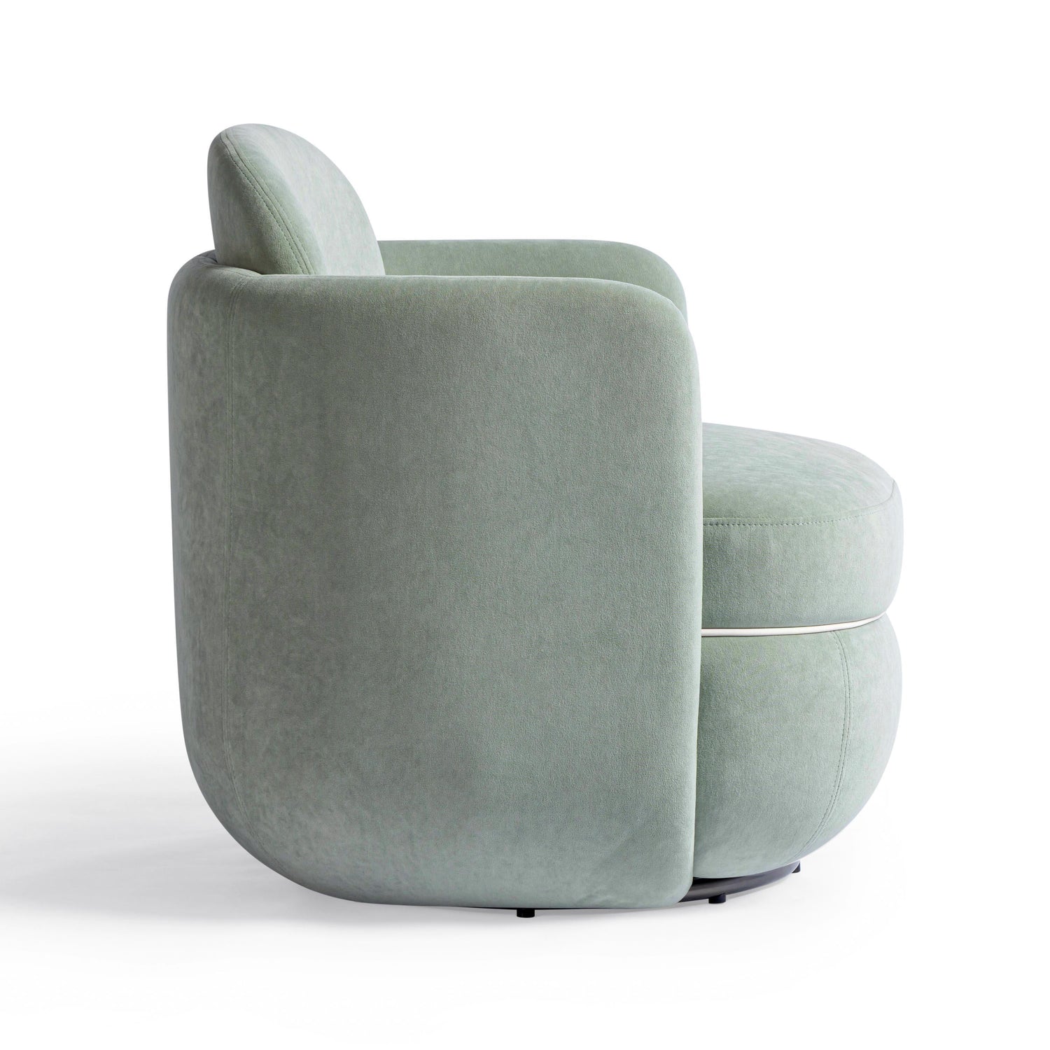 Wolfie Mint Green Velvet Swivel Chair