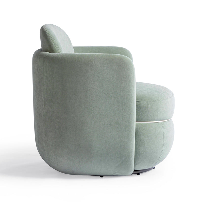 Wolfie Mint Green Velvet Swivel Chair