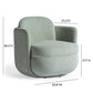 Wolfie Mint Green Velvet Swivel Chair