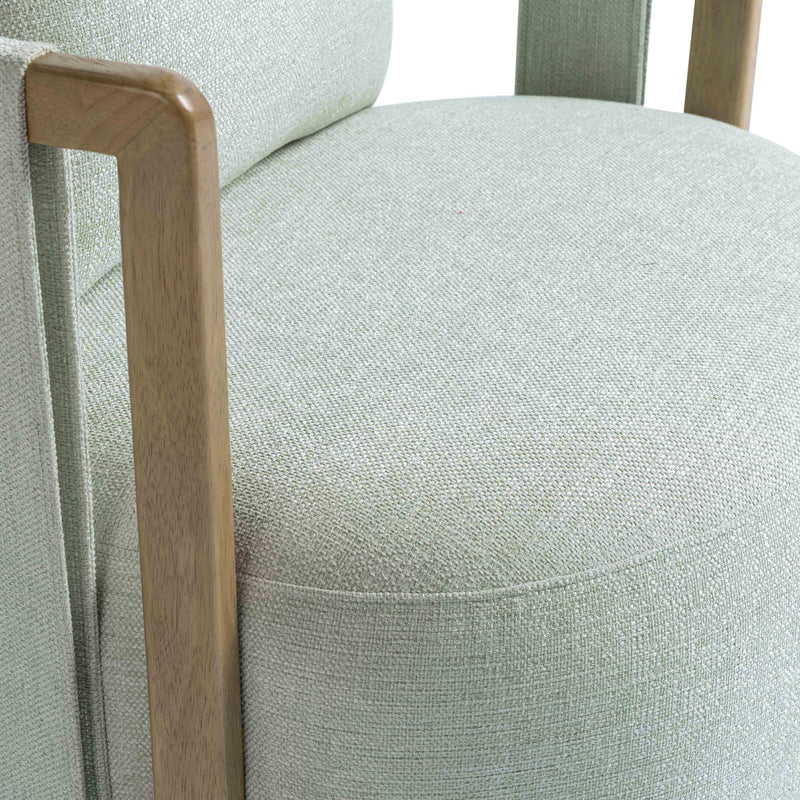 Paolo Mint Green Textured Weave Swivel Chair