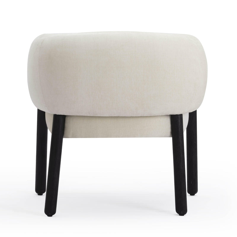 Foxy Cream Performance Basketweave Chenille Accent Chair